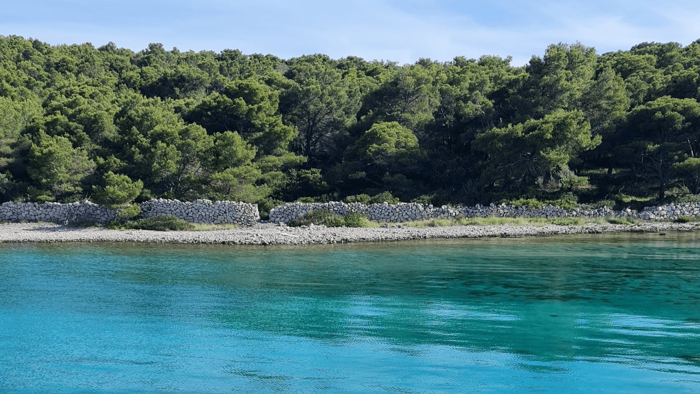 Vista aerea dell'isola di Pelagosa